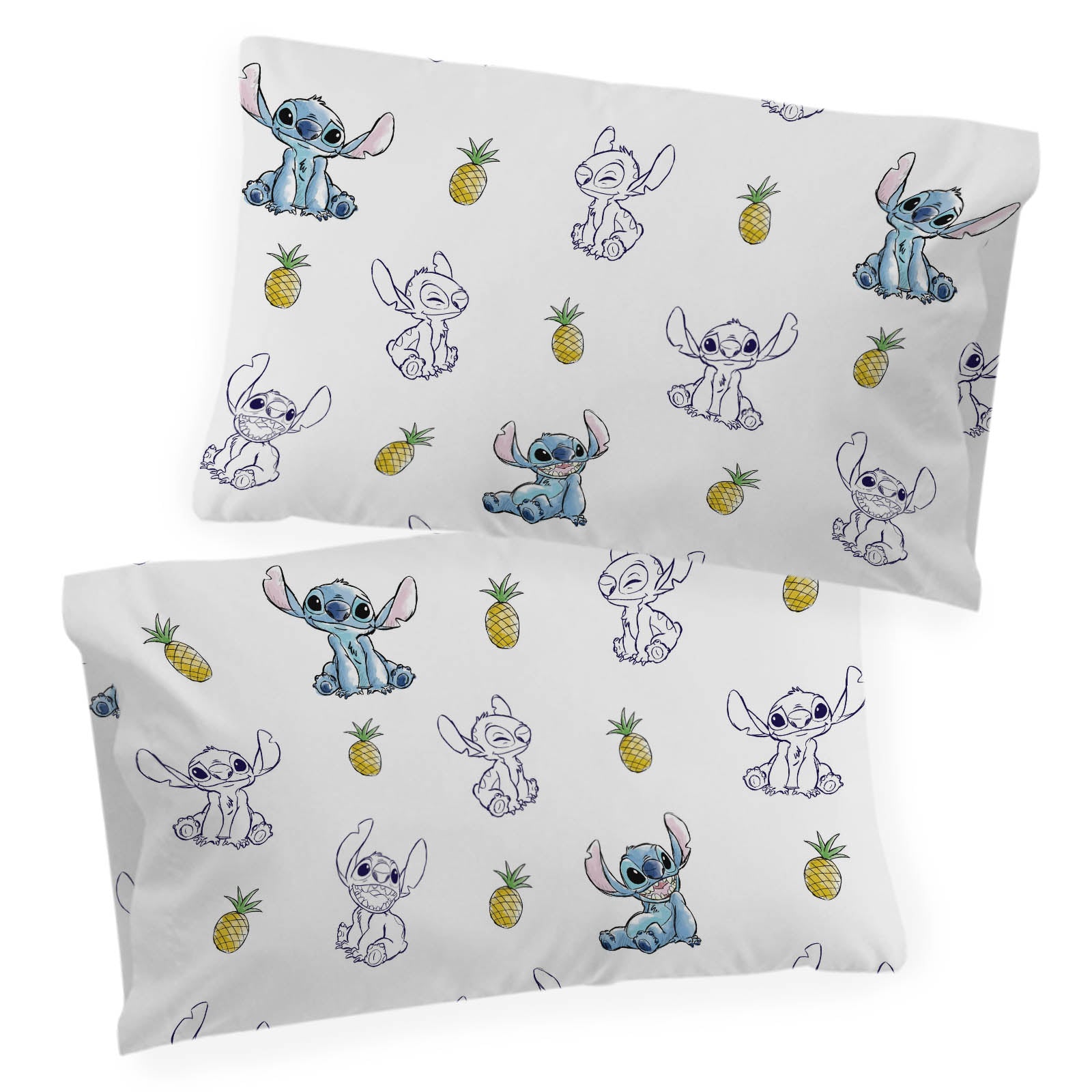 Saturday Park Disney Lilo & Stitch Watercolor Vibes 100% Organic Cotton Pillowcase