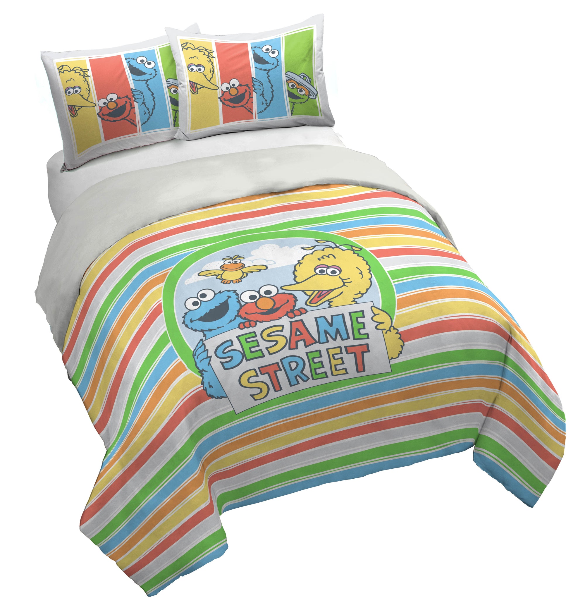 Saturday Park Sesame Street 100% Organic Cotton Duvet & Sham Set