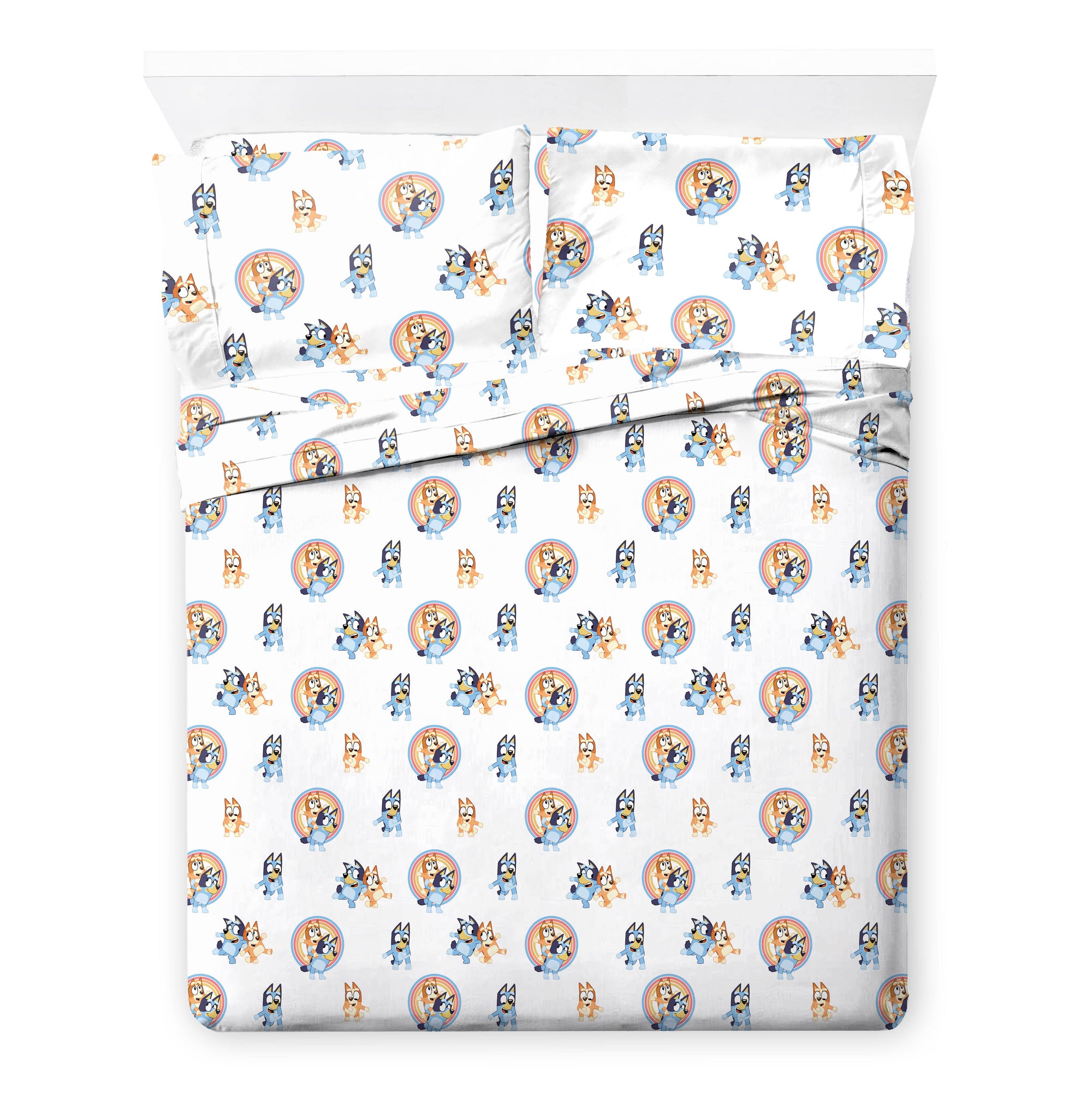 Saturday Park Bluey Rainbow in the Clouds 100% Organic Cotton Bed Set