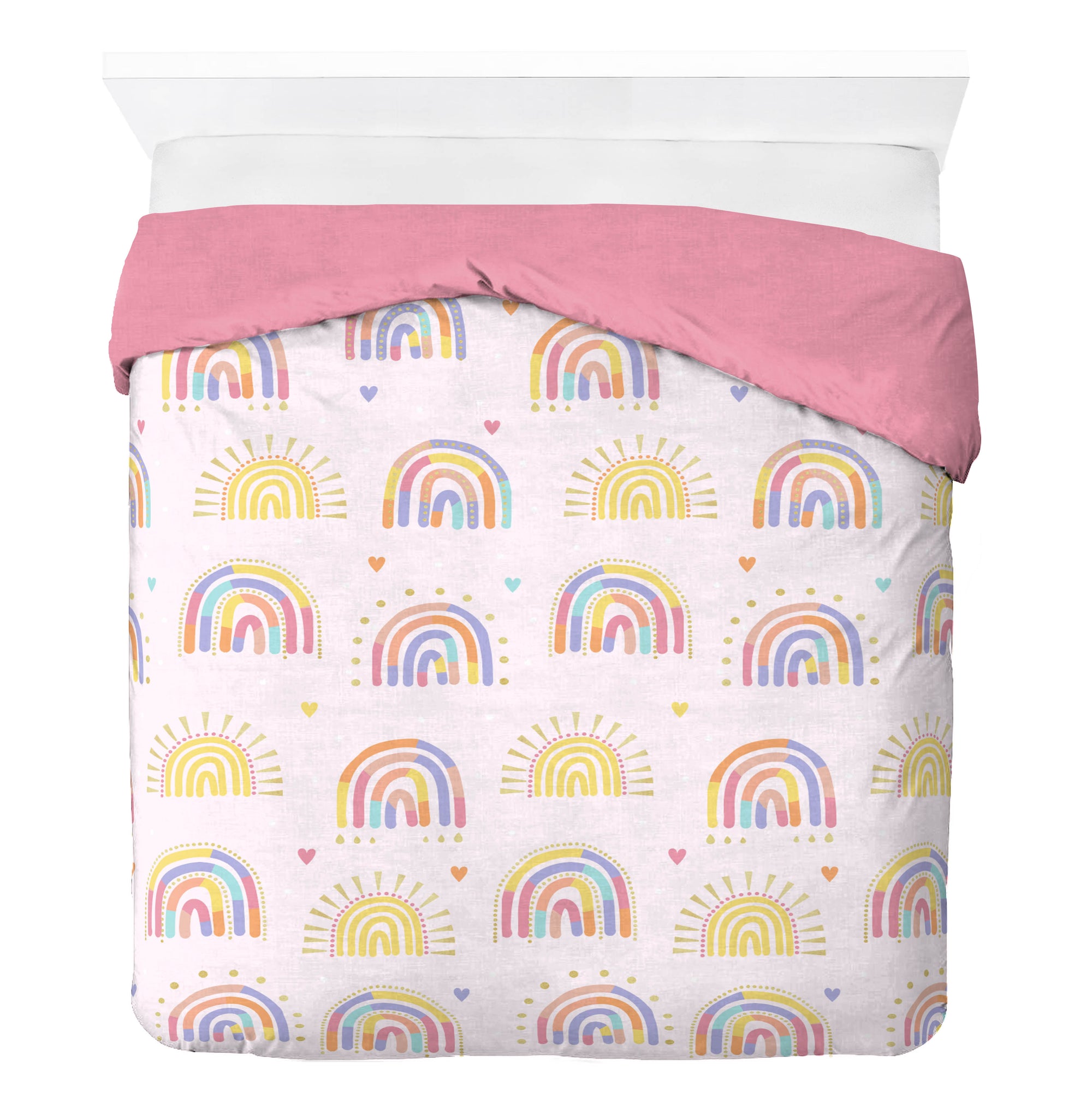 Saturday Park Doodle Rainbow 100% Organic Cotton Duvet & Sham Set