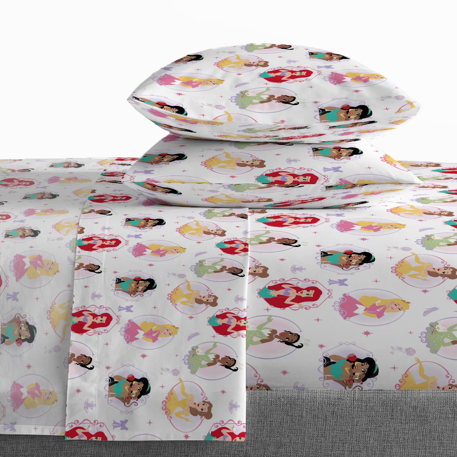 Saturday Park Disney Princess Besties 100% Organic Cotton Bed Set