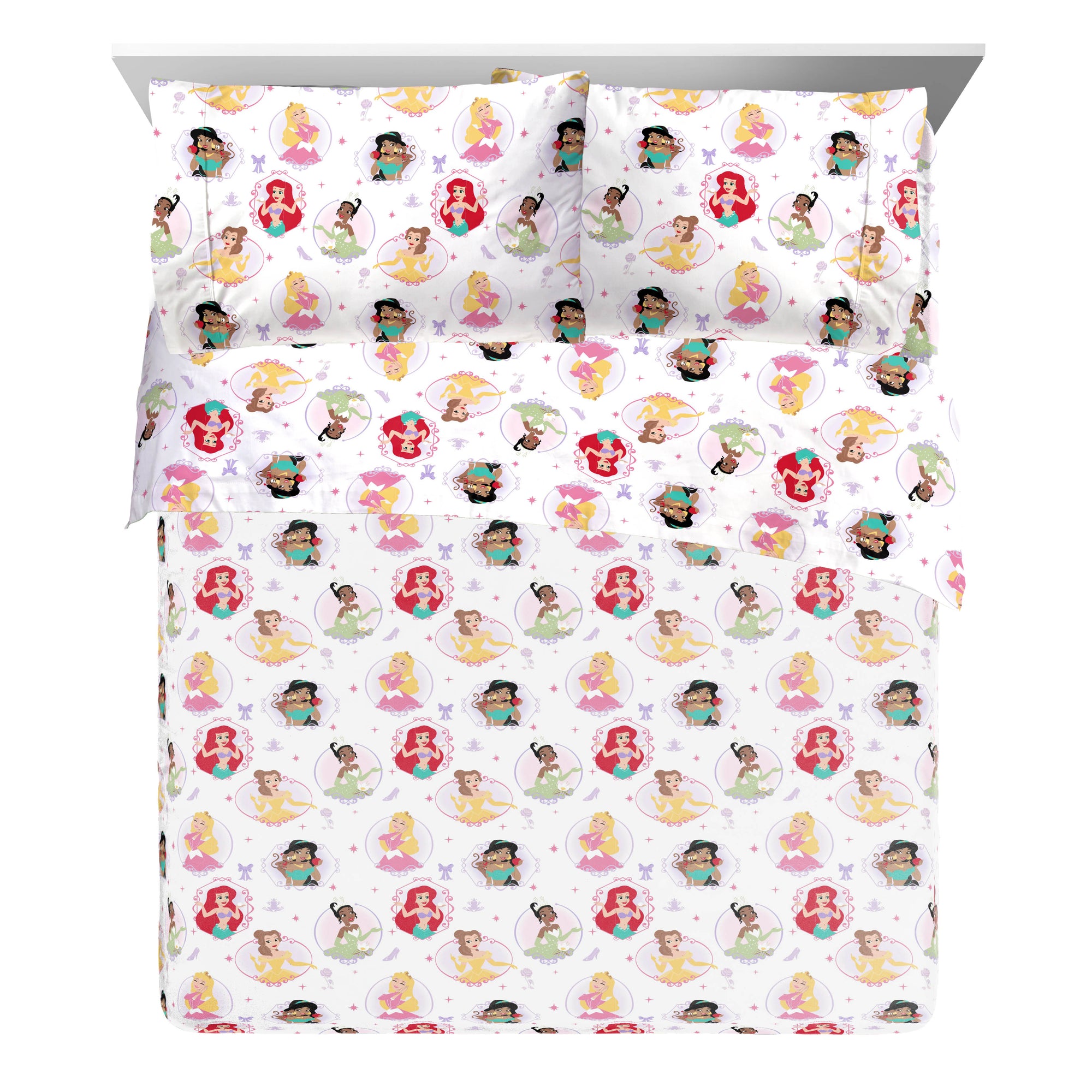 Saturday Park Disney Princess Besties 100% Organic Cotton Sheet Set