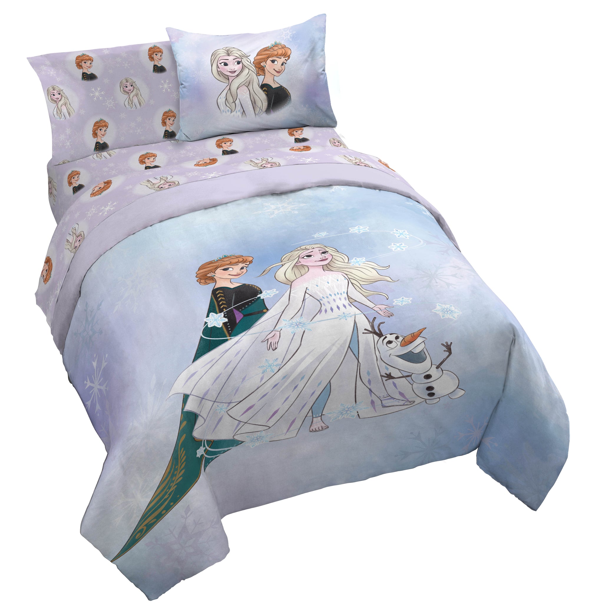 Saturday Park Disney Frozen Watercolor 100% Organic Cotton Bed Set