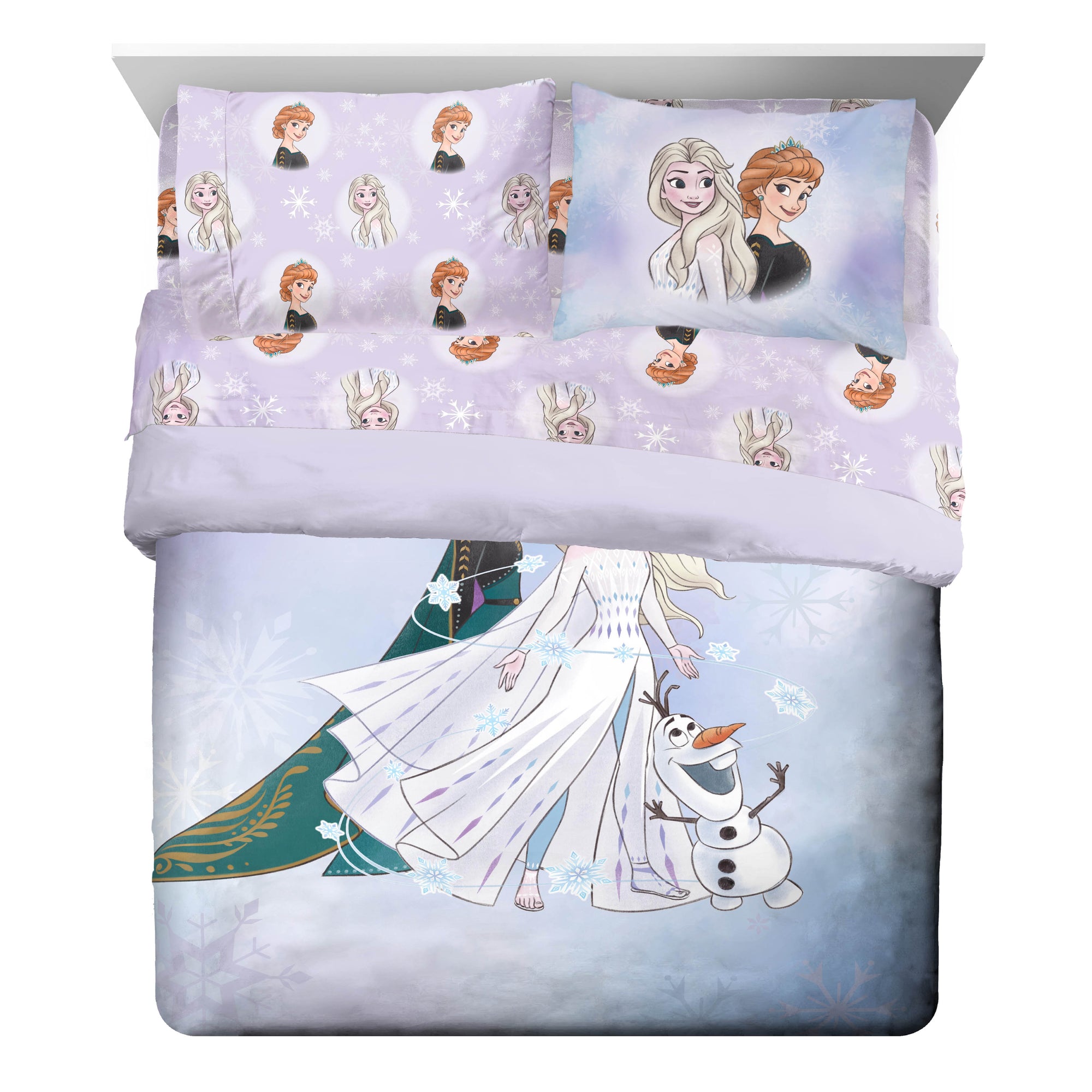 Saturday Park Disney Frozen Watercolor 100% Organic Cotton Bed Set