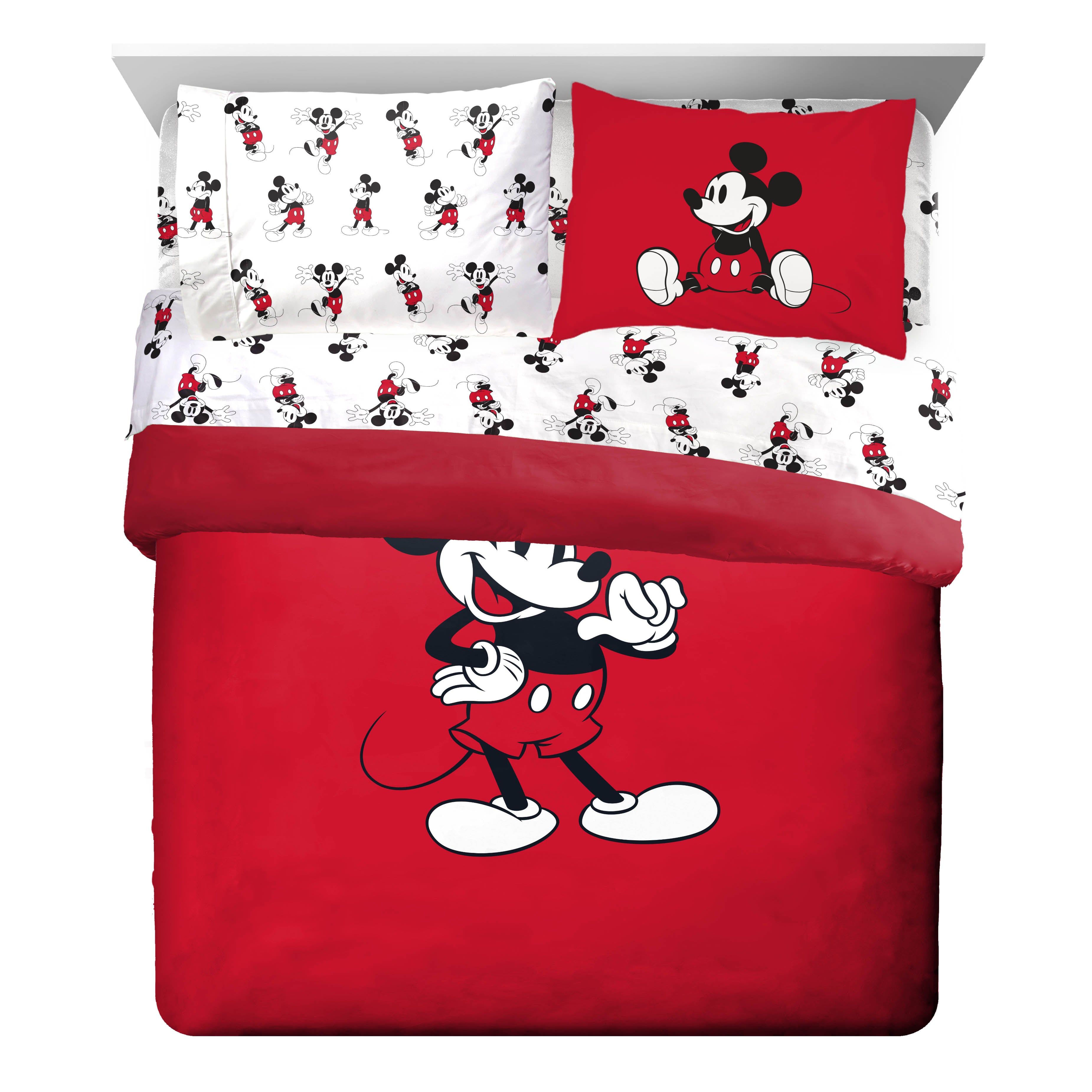 Mickey Mouse Bed Sheet Duvet Cover Bed Sheet Pillowcases D600