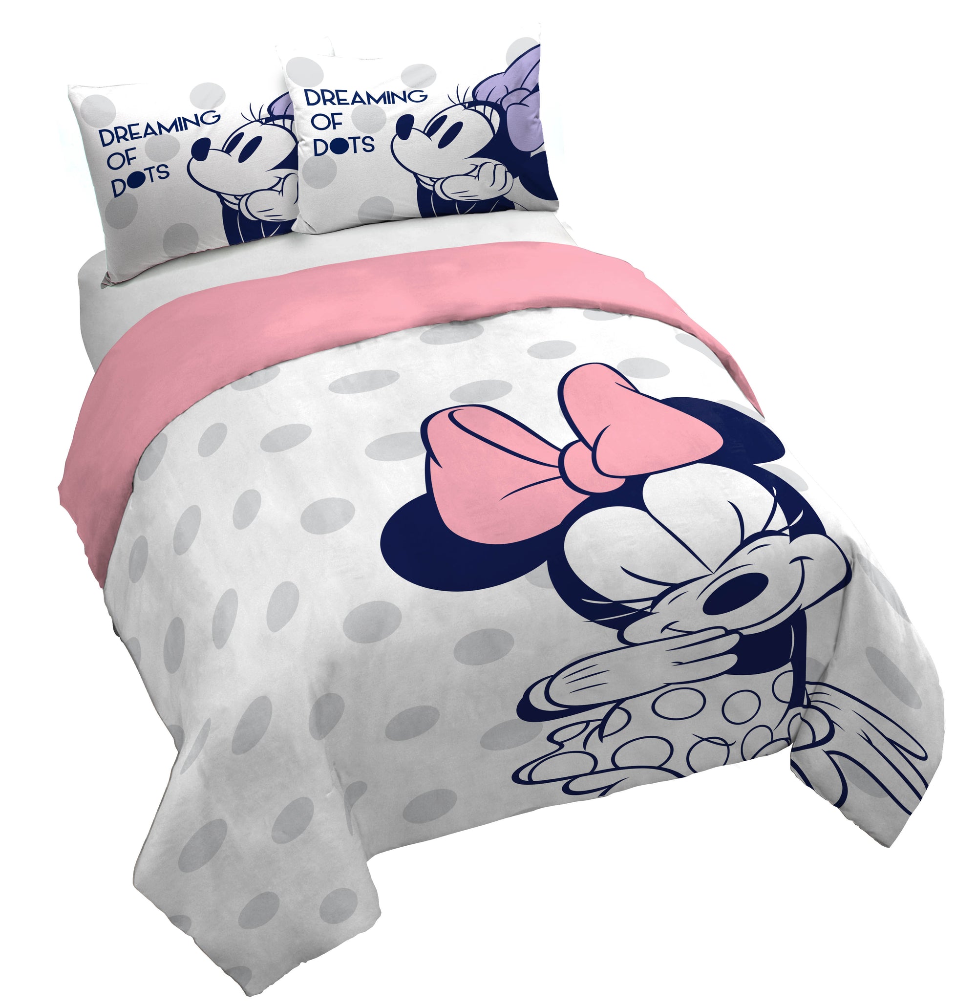 Saturday Park Disney Minnie Mouse Dreaming of Dots 100% Organic Cotton Duvet & Sham Set