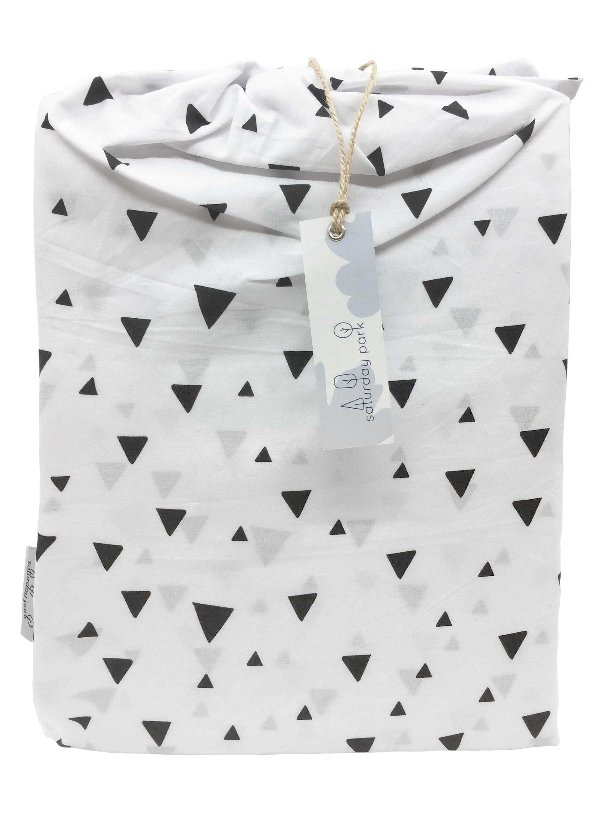 Saturday Park Black Triangles 100% Organic Cotton Sheet Set