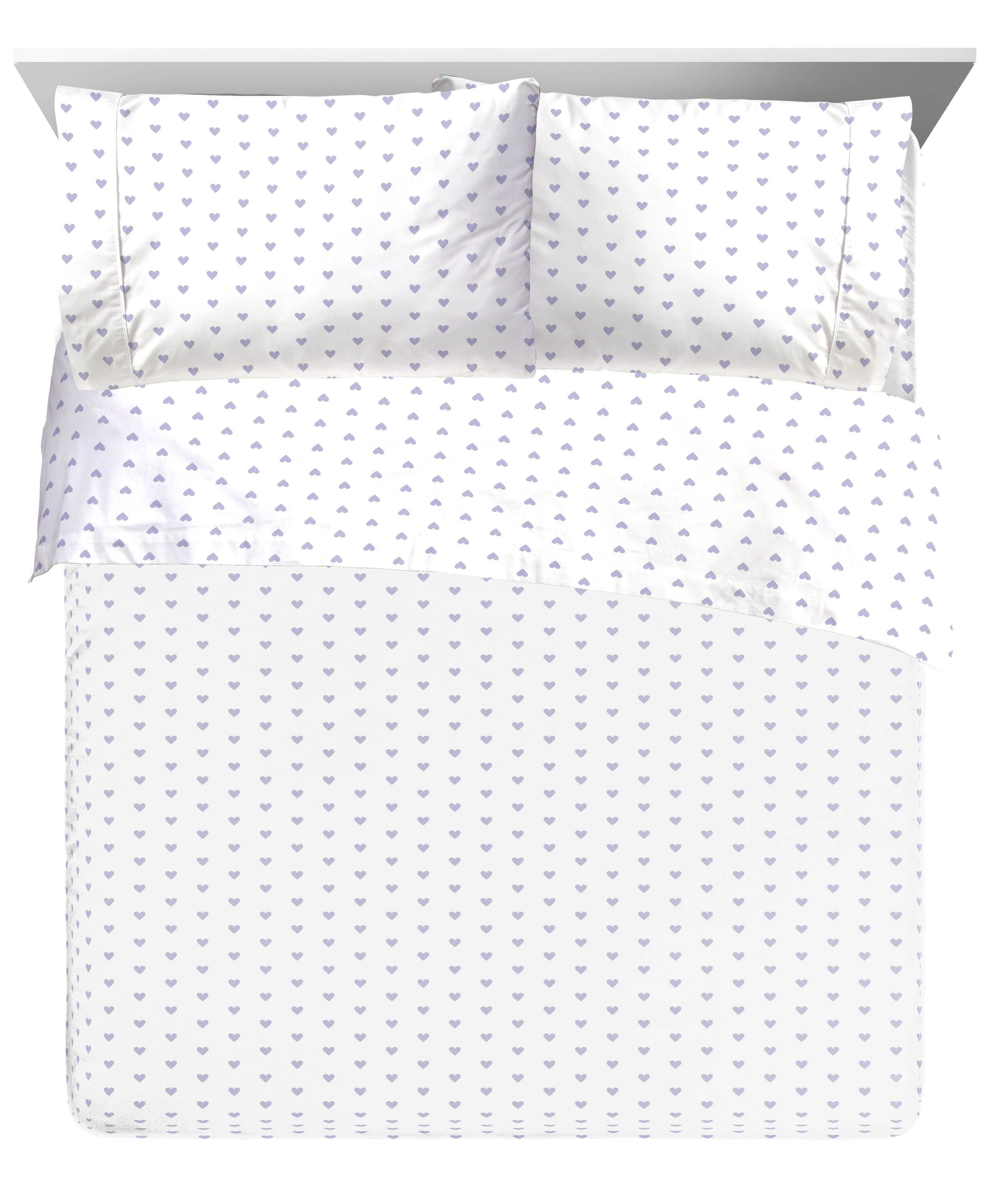 Saturday Park Pink Hearts 100 Organic Cotton Sheet Set