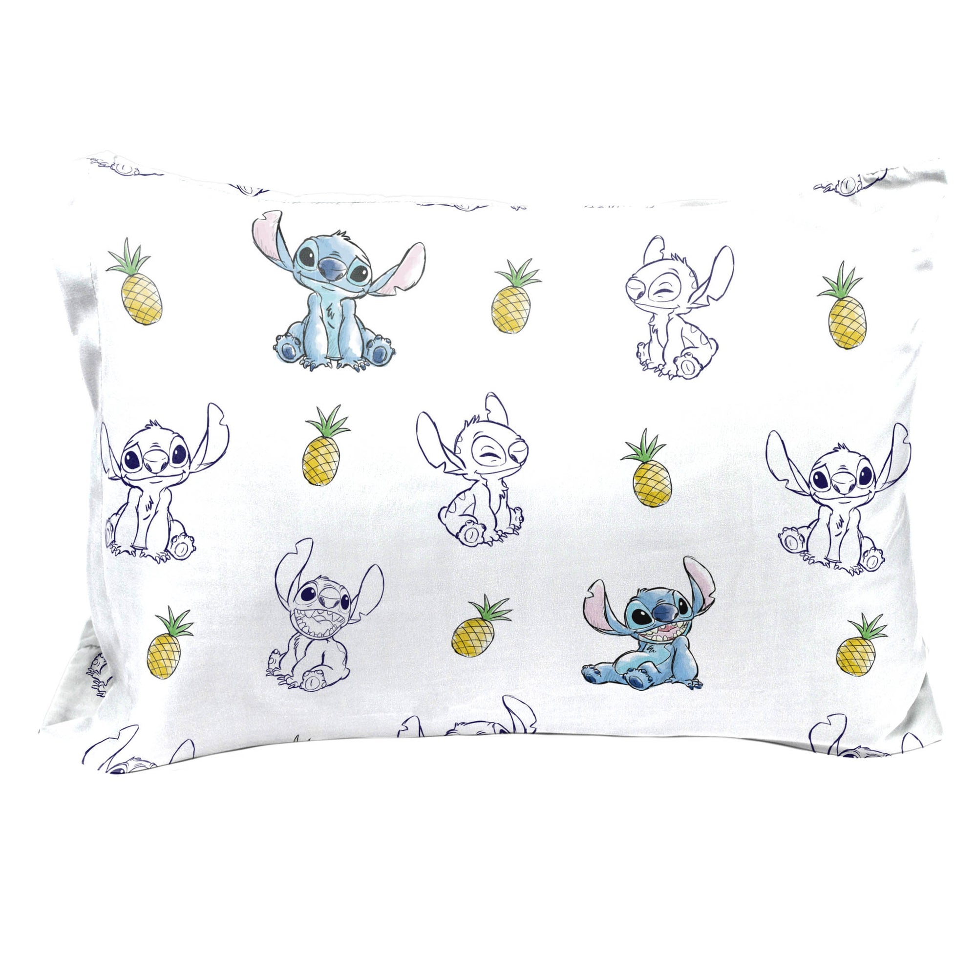 Saturday Park Disney Lilo & Stitch Watercolor Vibes 100% Organic Cotton Pillowcase