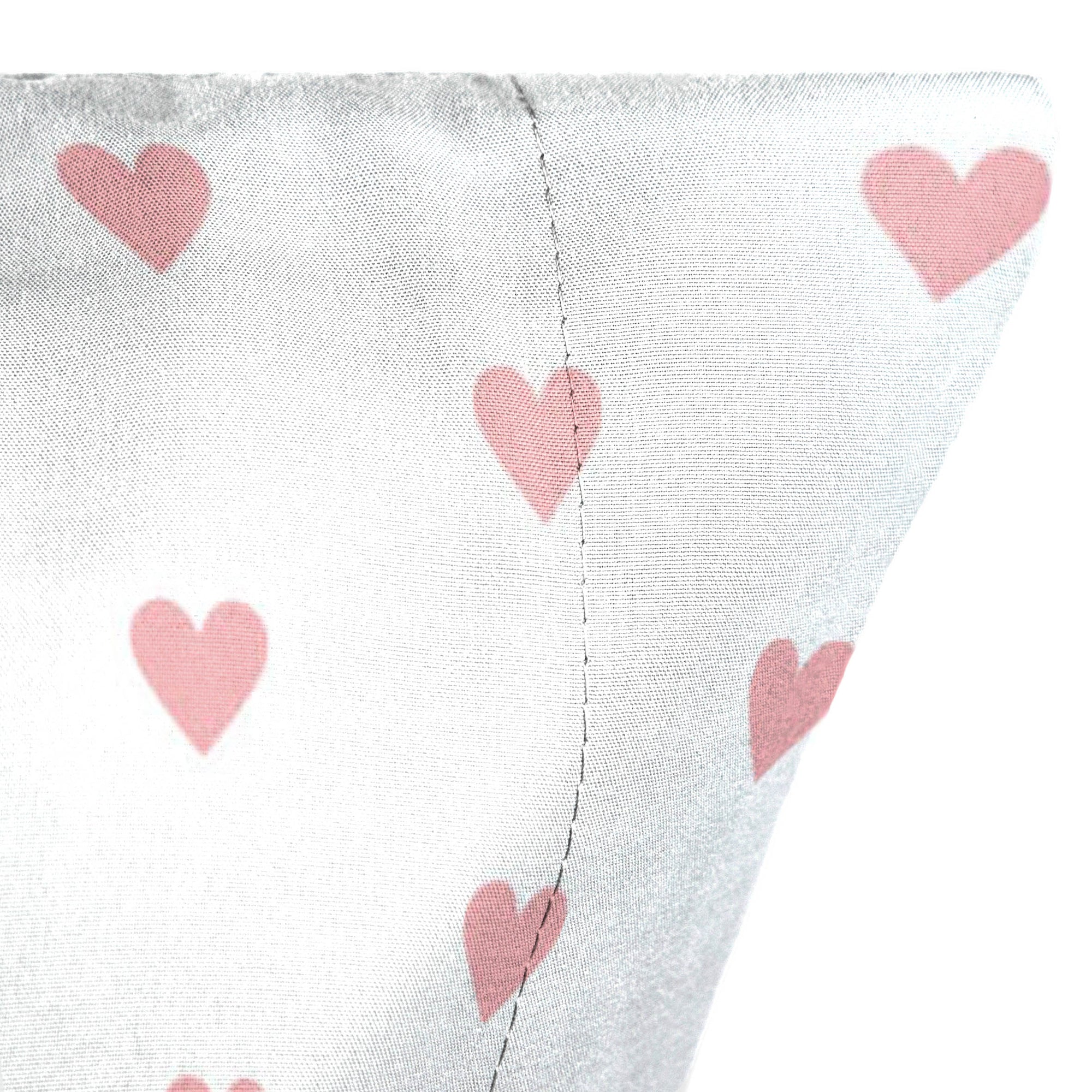 Saturday Park Pink Hearts 100% Organic Cotton Pillowcase