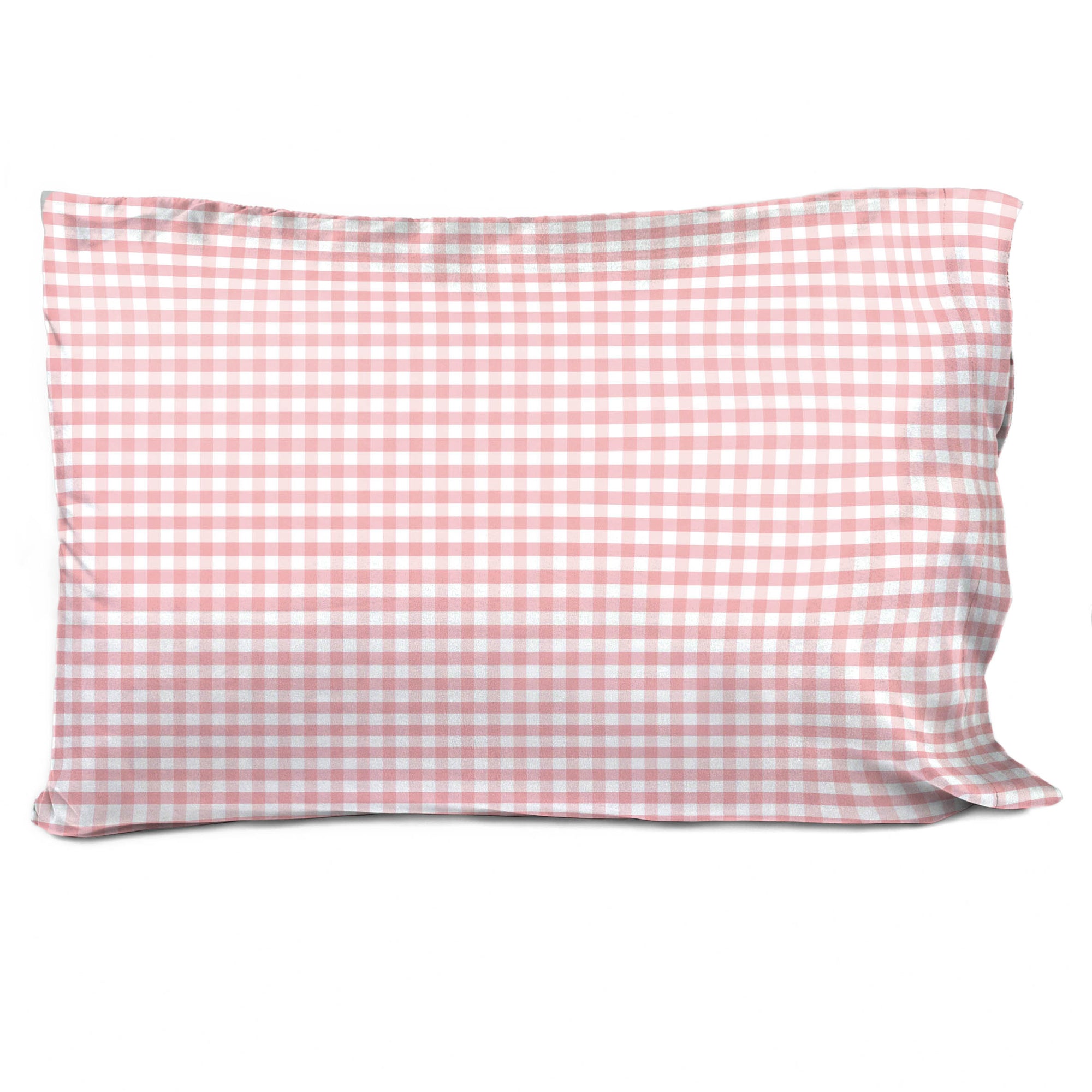 Saturday Park Pink Gingham 100% Organic Cotton Pillowcase