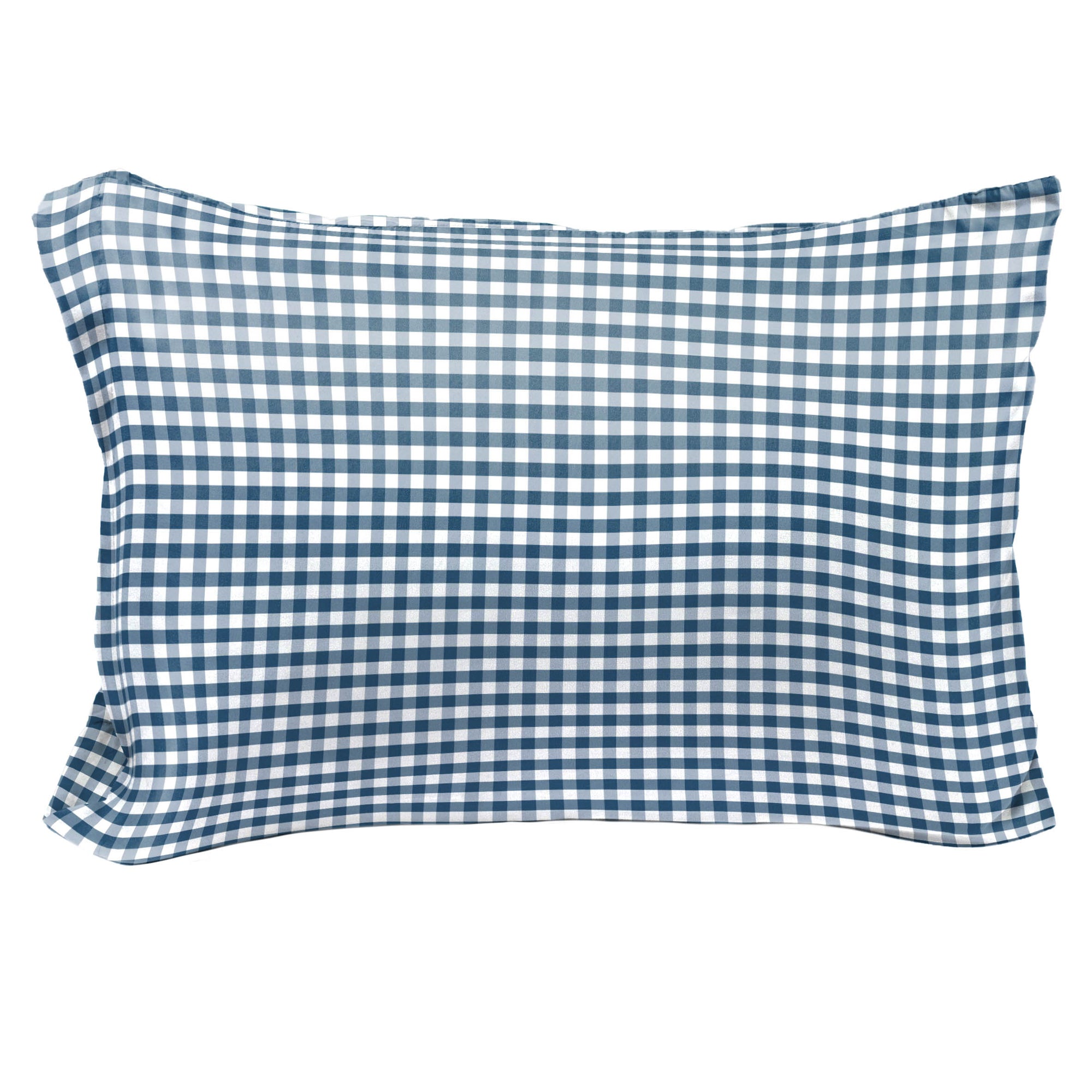 Saturday Park Blue Gingham 100% Organic Cotton Pillowcase