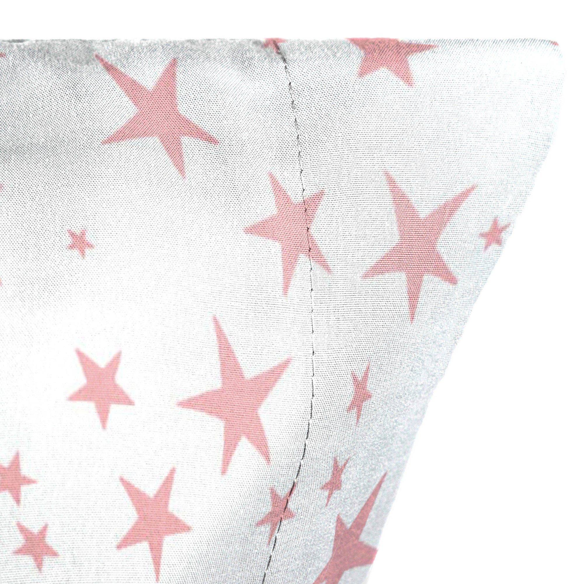 Saturday Park Pink Stars 100% Organic Cotton Pillowcase