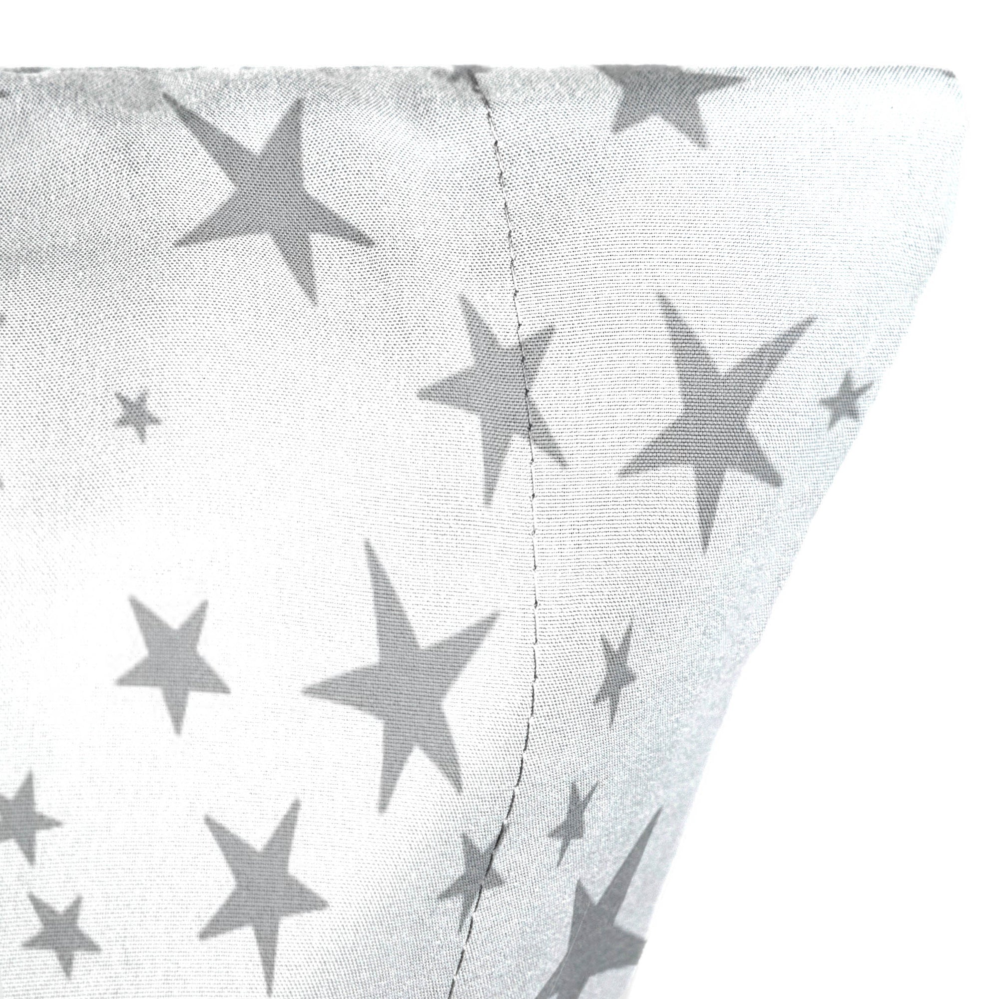 Saturday Park Gray Stars 100% Organic Cotton Pillowcase