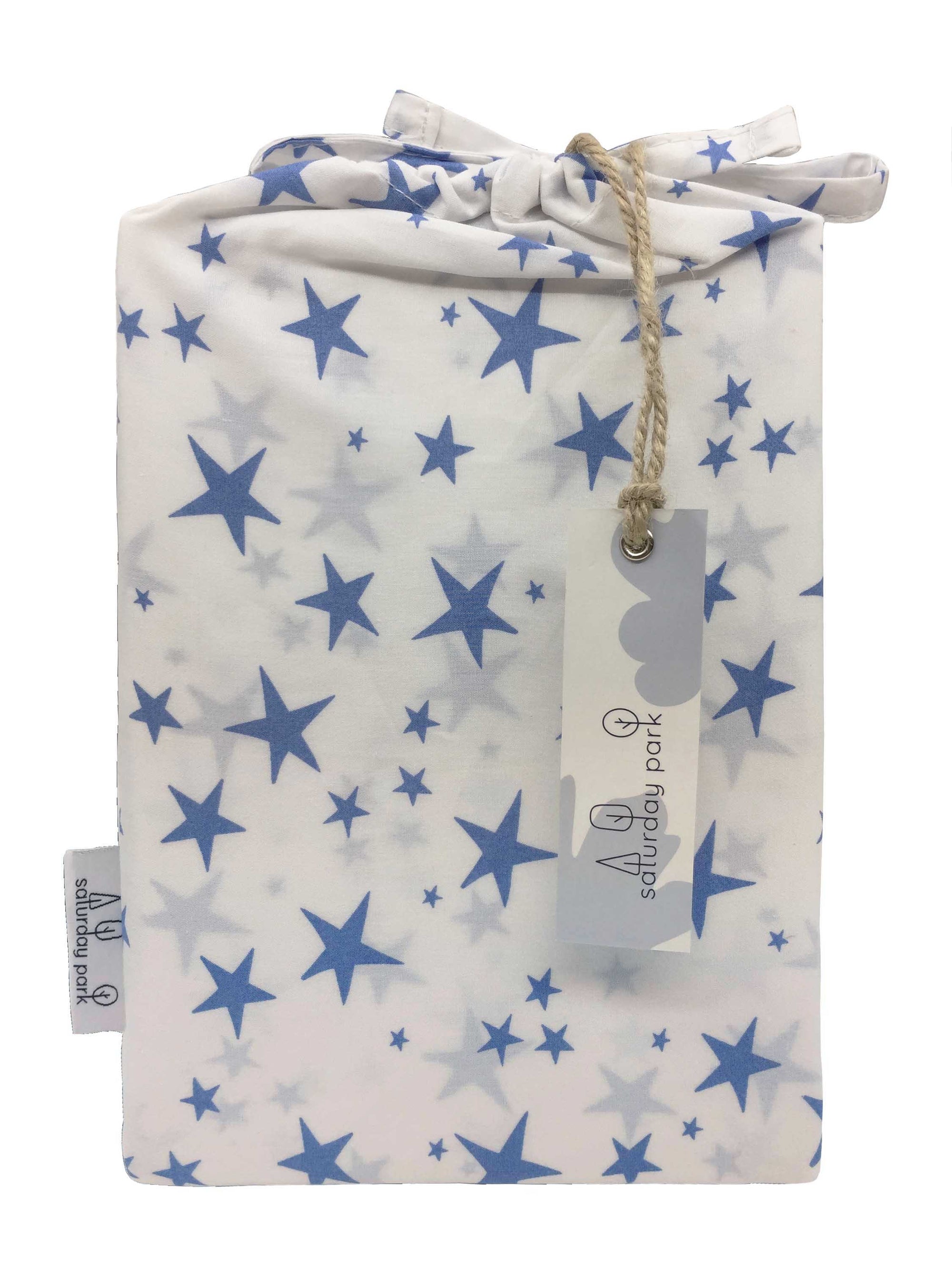 Saturday Park Light Blue Stars Pillowcase
