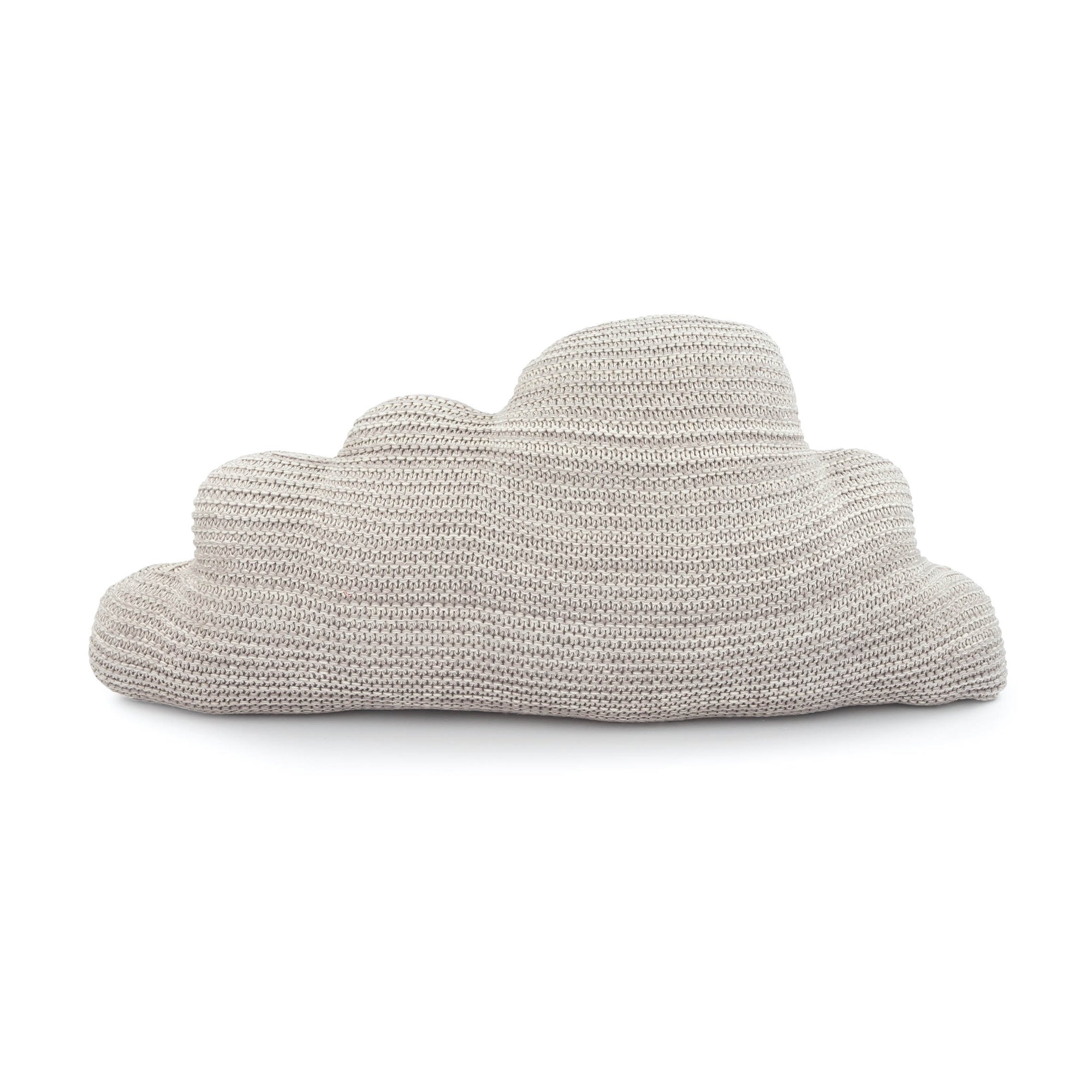 Saturday Park Gray Knitted Cloud Pillow