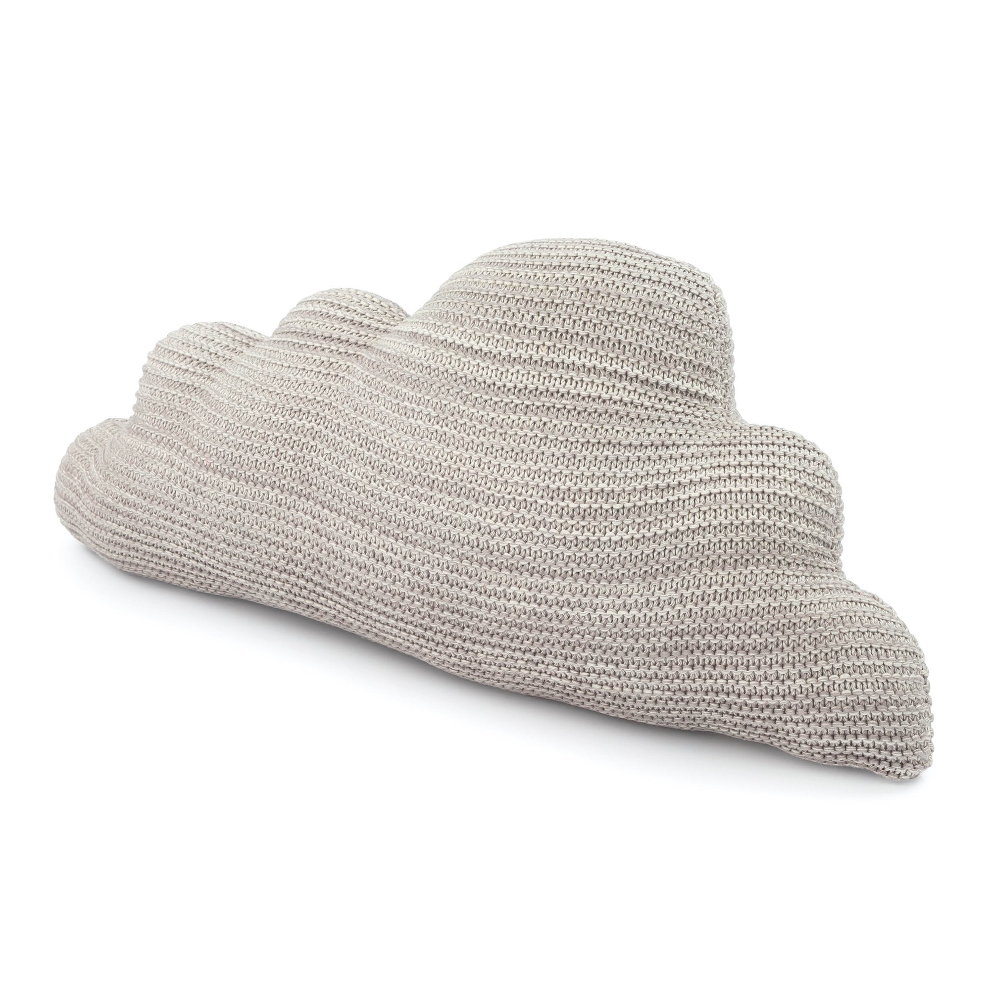 Saturday Park Gray Knitted Cloud Pillow