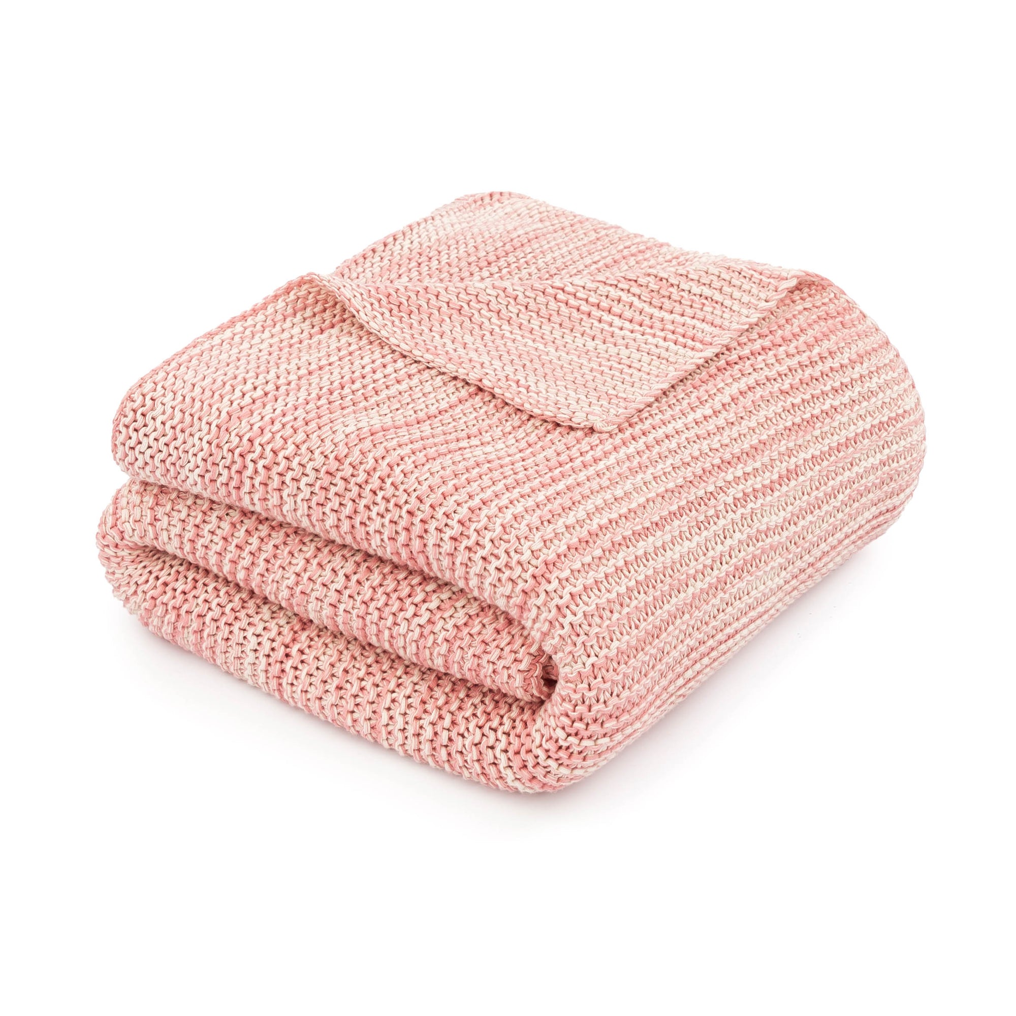 Saturday Park Pink Knitted Throw Blanket