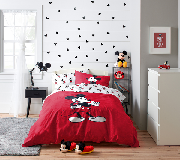 Mickey Mouse Bed Sheet Duvet Cover Bed Sheet Pillowcases D600