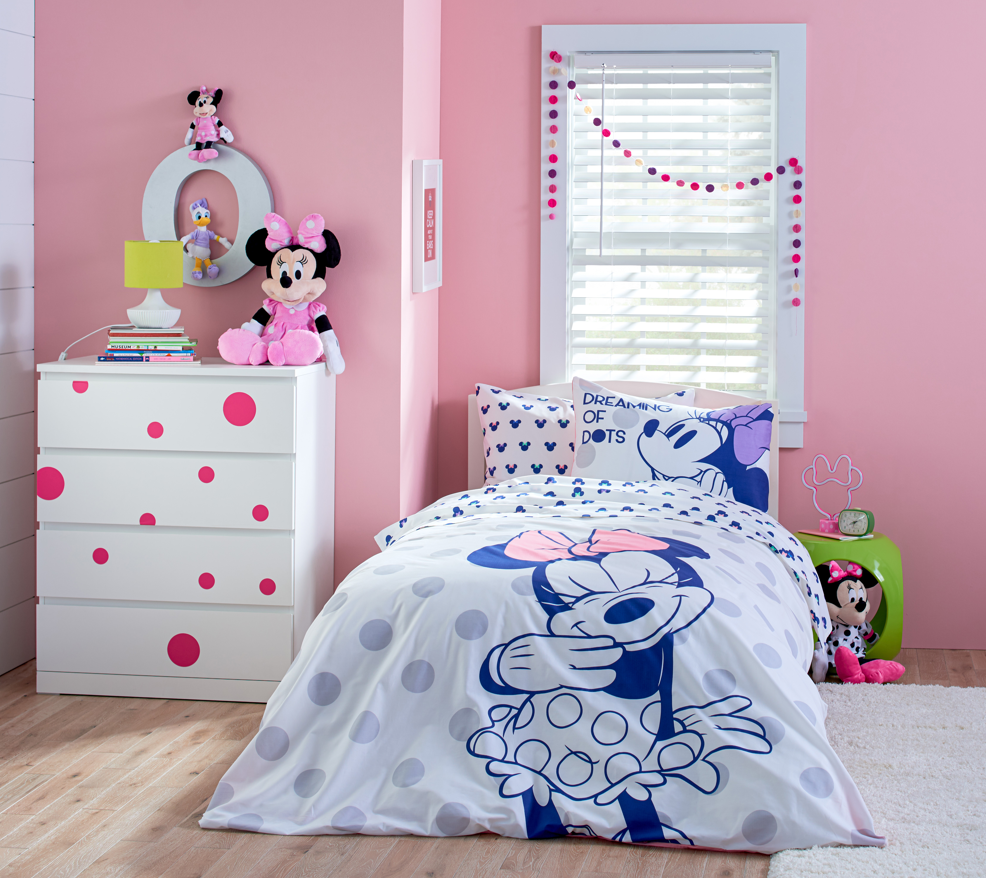 Saturday Park Disney Minnie Mouse Dreaming of Dots 100% Organic Cotton Bed Set